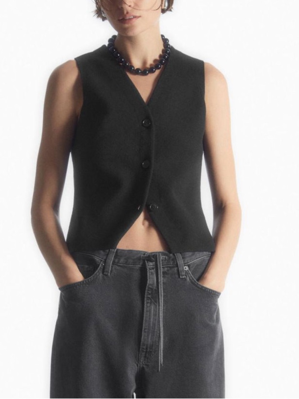 COS Knitted Waistcoat - Picture 2 of 7